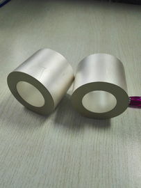 Discos de cerámica piezoeléctricos redondos del anillo del cilindro positivos y negativos en un lado