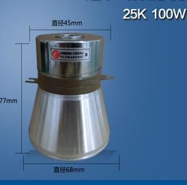 Sensor ultrasónico piezoeléctrico 100W 25K del transductor del acero inoxidable