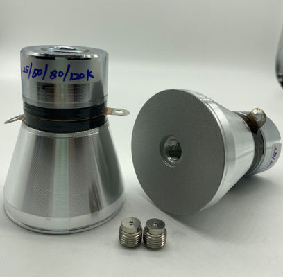 calidad  80mm Ultrasonic Piezoelectric Transducer 25/50/80/120k Four Frequency Fábrica